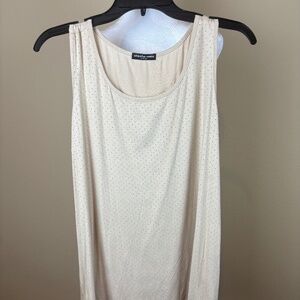 Cha Cha Vente Beige Soft Comfy Tank Top w/ Front Ventilation; Size XL